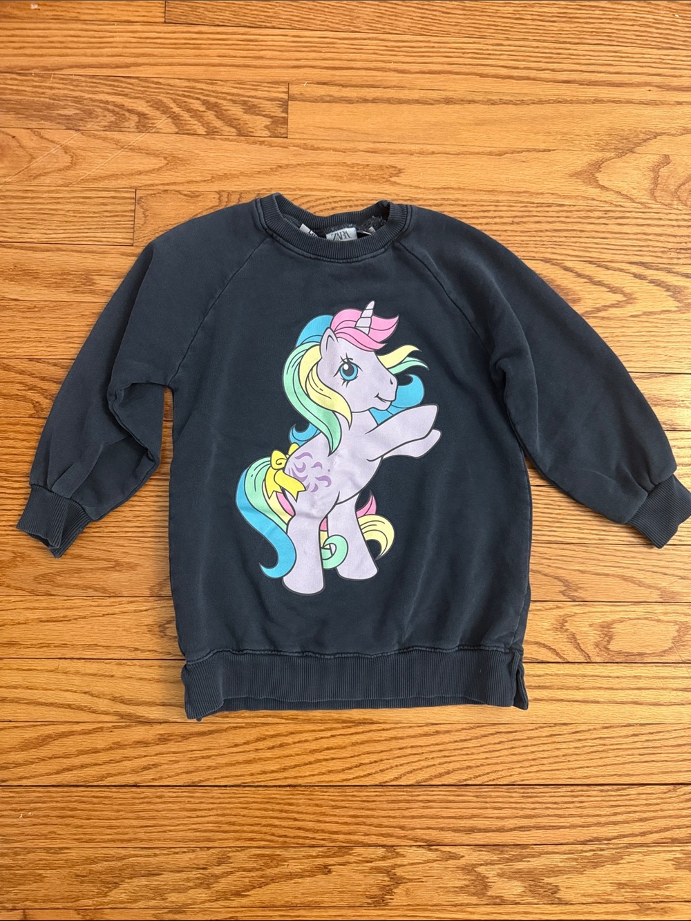 Zara washed black my little pony sweatshirt 5